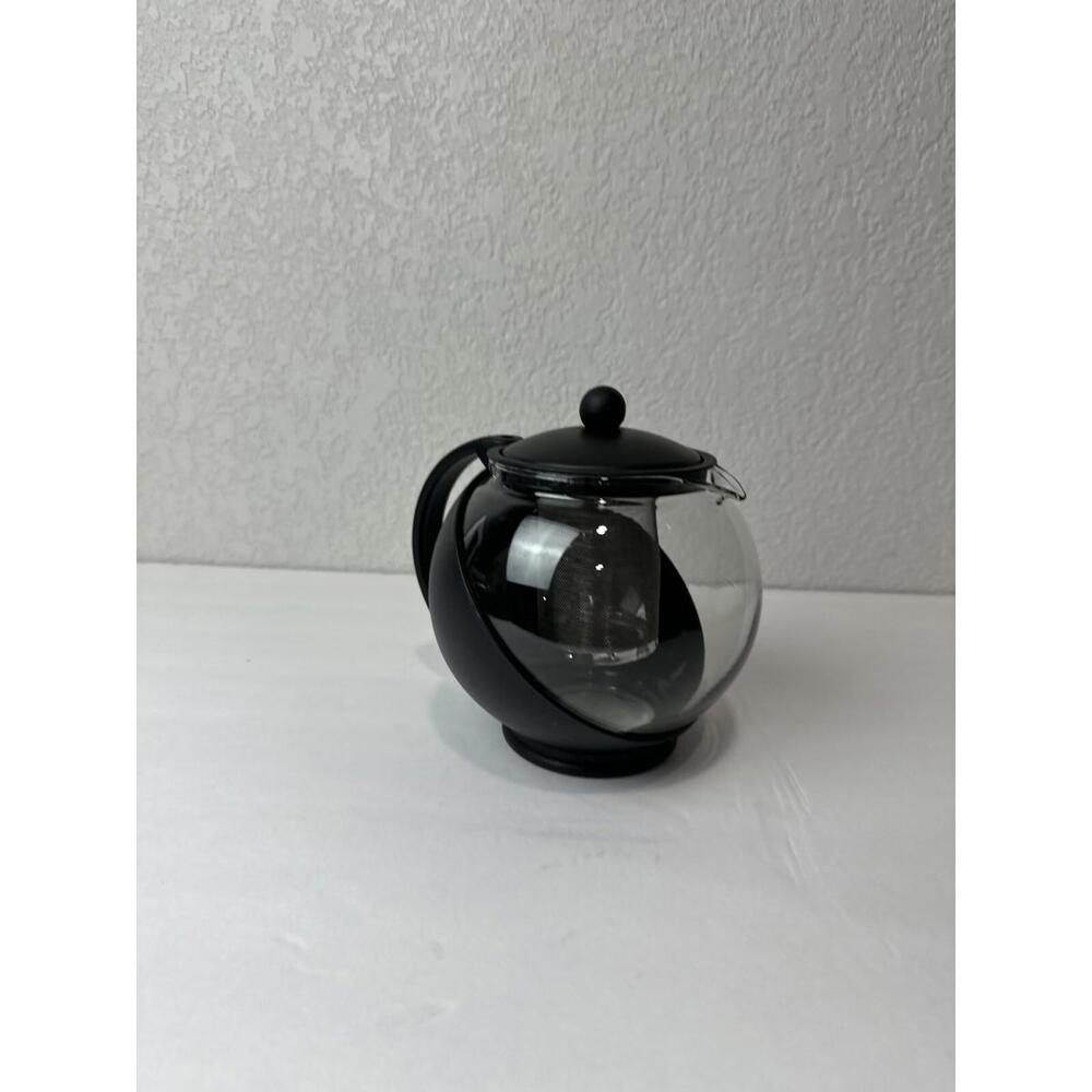 Norpo Eclipse 25 oz. Tempered Glass Tea Pot Infuser with Stainless Steel Basket - Picture 8 of 8